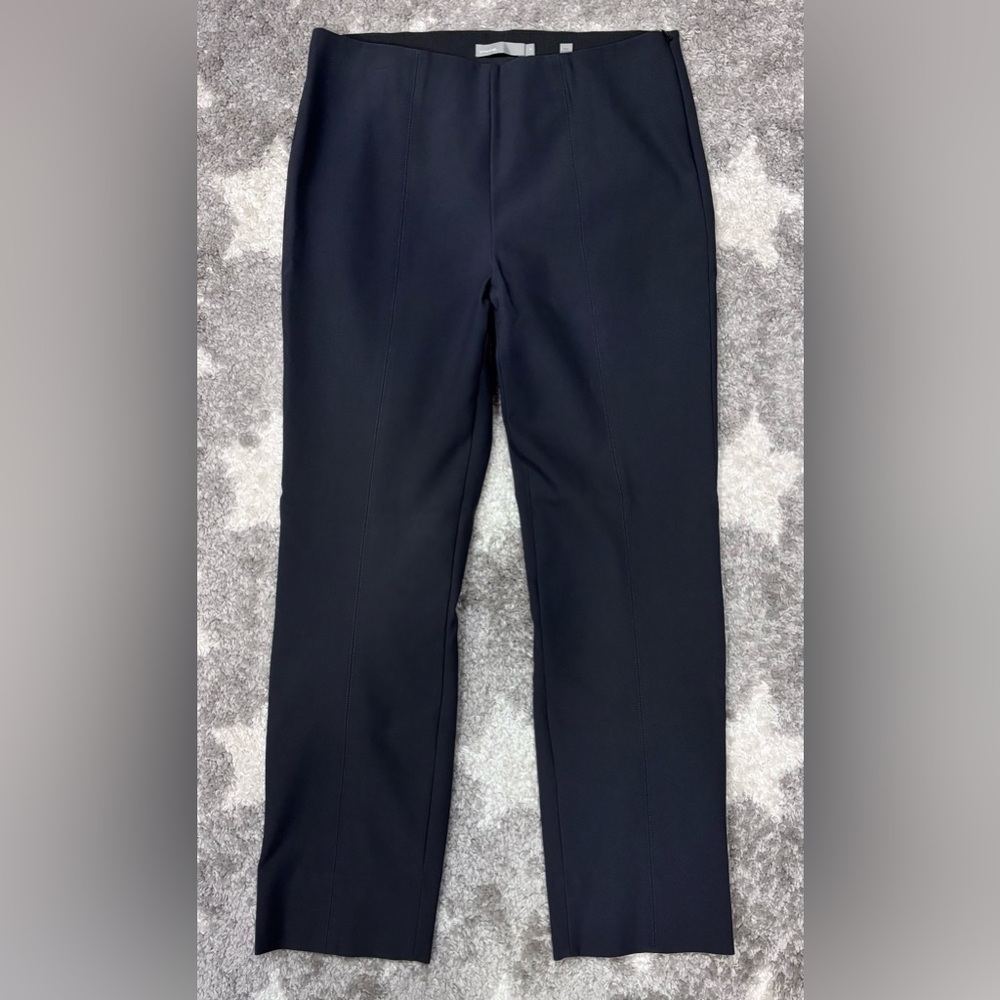 Vince Stitch Front Seam Slim Fit Gray Stretch Cropped Pants Women’s Size Medium